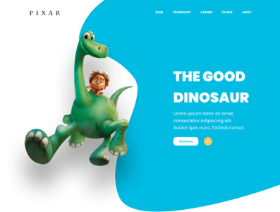 Landing Page Design: Pixar character design comic landing page design landingpage