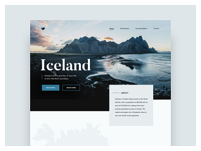 Travel Website Design: Iceland travel website design