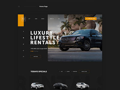 Miami Luxury Car Rental Design design illustration ui ux web design