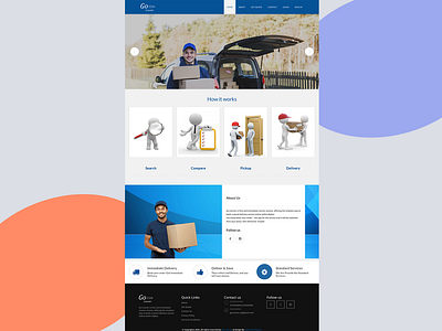 Go-Courier Home Page- Courier Service bootstrap bootstrap4 cool cool design courier service creativity design gocourier homepage homepage design html css html template javascript jquery services template ui web design webdesign website design
