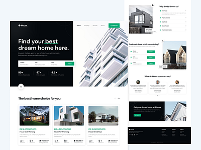 iHouse - Real Estate Homepage🏠 landingpage productdesign uidesign uiuxdesign uxdesign webdesign
