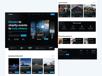 Charities - Charity Event Landing Page🎫 design landingpage uidesign uiuxdesign uxdesign webdesign