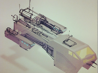 Isometric Cruiser Sketch