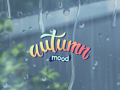 Autumn mood branding design illustration lettering logo minimal typography vector