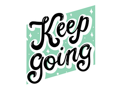 Keep Going Inspiration Post Card art colorful design graphic design illustration inspiration lettering logo minimal post card typography vector