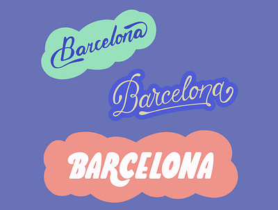 Barcelona art barcelona branding card design design graphic design hand drawn illustration lettering logo minimal poster design typography vector