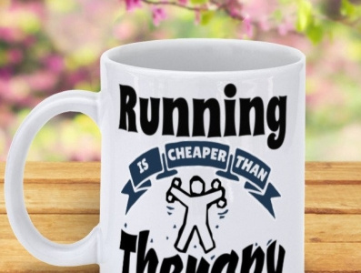 Running Is Cheaper Than Therapy Coffee Mug coffee mugs funny gifts hobby passion running