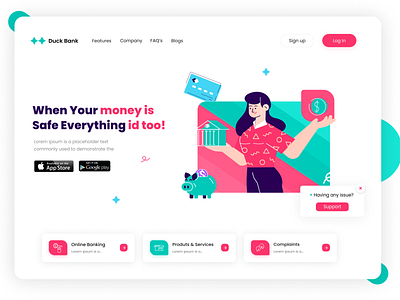 Bank web Ui app clean clean ui design trend landing page design landing pages landingpage minimal mobile modern ui ui 2020 ui challenge ui design ux ui website website design