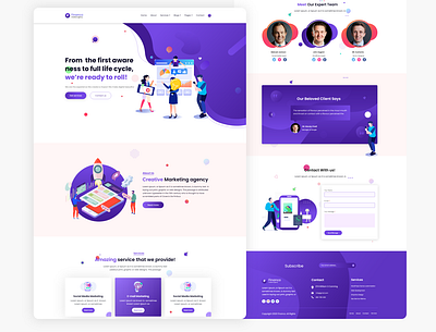 ui for Marketing team agency agency landing page app clean design design app landing page design landingpage modern ui ui ui design ux ui webdesign website concept website design