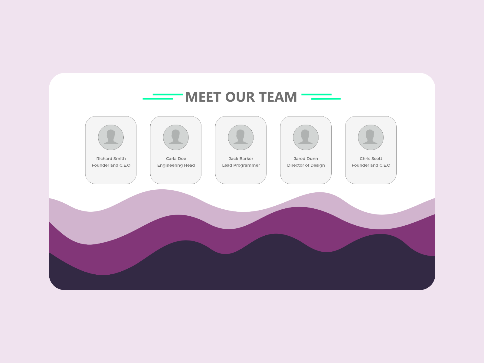 Team Page - UI Design by shubham jadhav on Dribbble