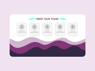 Team Page - UI Design bezier curves illustration logo magenta purple team ui web