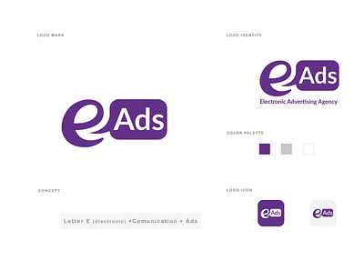 Electronic Advertising Agency Logo branding design graphic design illustration logo typography vector