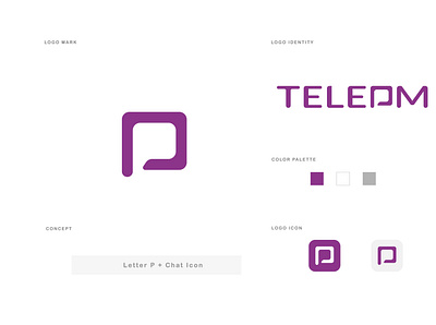 TELEPM Logo branding design graphic design illustration logo typography vector