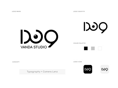 Vanda Studio Logo branding design graphic design illustration logo typography vector