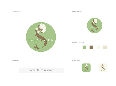 SABZ SALON Logo branding design graphic design instagram profile logo logo personal branding profile logo typography vector