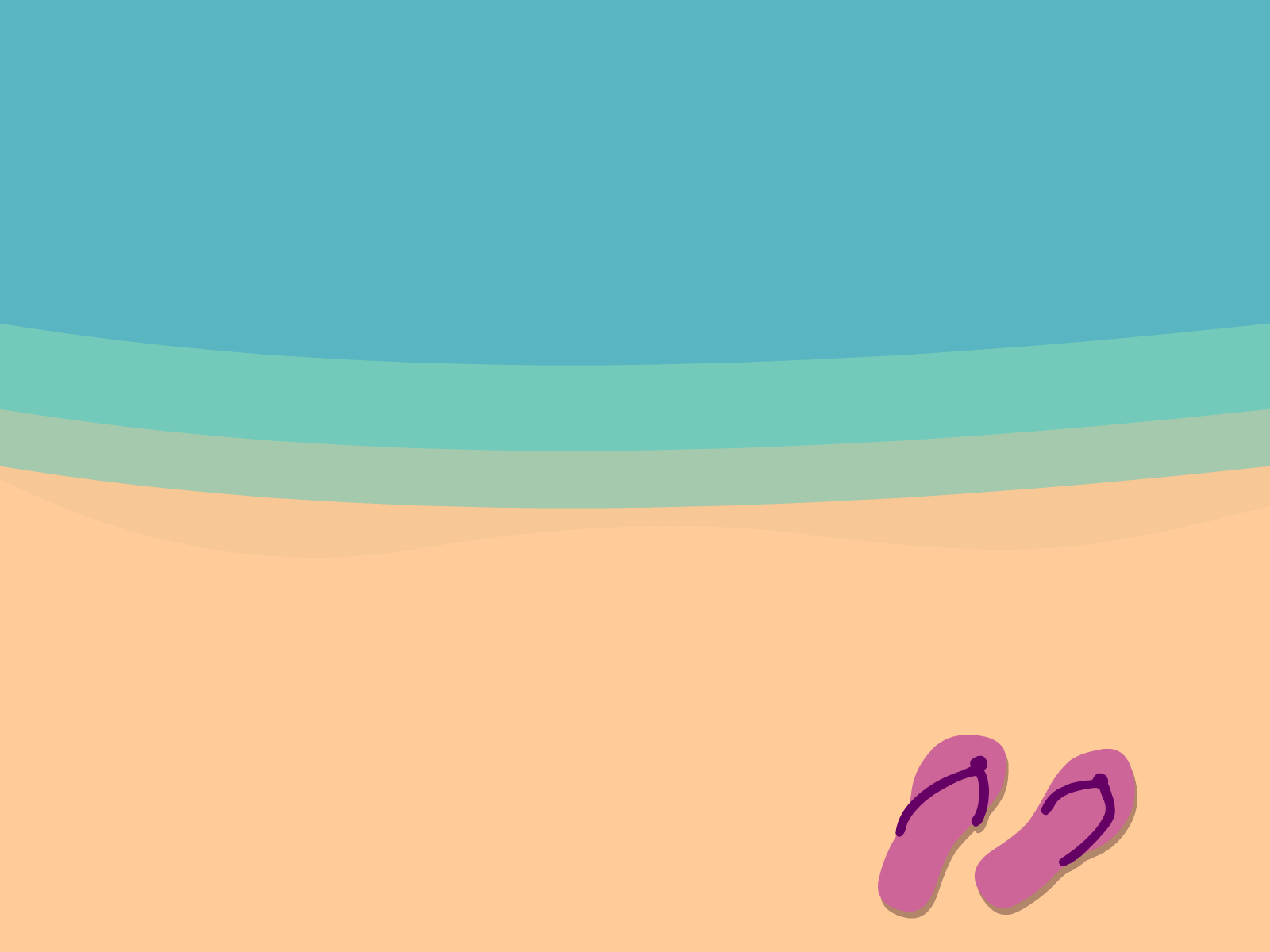 Beach long 1600x1200 animation illustration minimal vector web