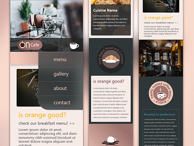 On cafe mobile app ui design