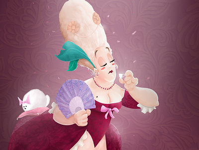 Marie Antoinette 2d character animation character design characterdesign digital painting illustration marie antoinette photoshop versailles