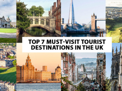 Top 7 Must-Visit Tourist Destinations in The UK 3d animation best places to visit best travel destinations branding graphic design logo motion graphics travel places travelistia ui uk