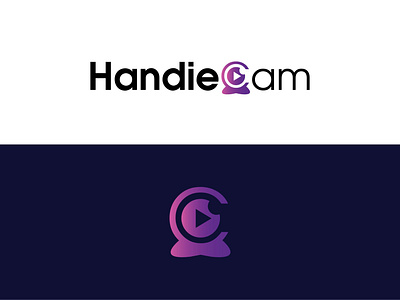 Handiecam logo design branding illustration minimal typography