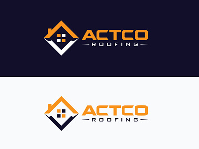 creative roof logo design