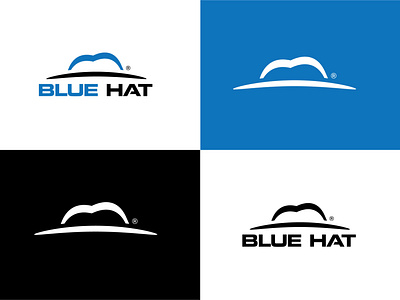 blue hat logo design