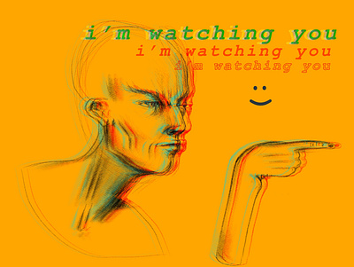The Watching man art design digital illustration human illustration poster art poster design procreate