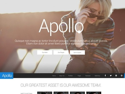 Newest Theme: Apollo full screen responsive responsive design templates themes wordpress