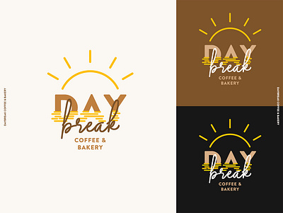 daybreak cafe logo bakery bakery logo branding cafe design flat illustration logo minimal