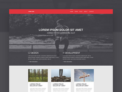 Simple portfolio (WIP) flat flatdesign personal photoshop portfolio simple webdesign website wip