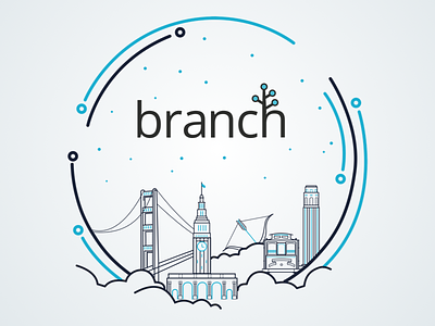 Branch_San Francisco design bay branch branch metrics bridge city golden gate icon illustration landmark landscape line art san francisco