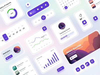 UI Element white theme app branding buttons clean components design elements gaming graphic design icon illustration logo modal style guid theem ui uikit ux vector white