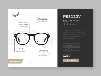 Eyeglasses Product Page design glasses interface landing page product page ux web website