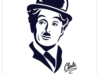 Charlie Chaplin branding design icon illustration typography vector