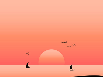 Sunset | Digital Art app design art art direction artwork background background design branding design graphic illustration kite rahatlmao sun tranding trandy 2021 typography ui vector