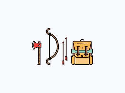 Adventure time flat icons illustration