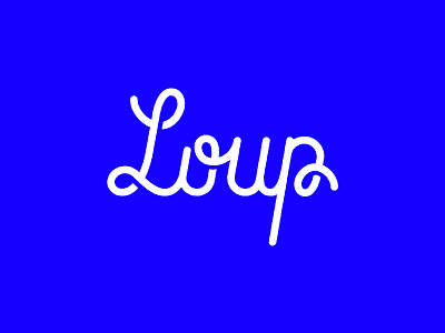 Loup logo logodesign logotype one pun script type typedesign typography