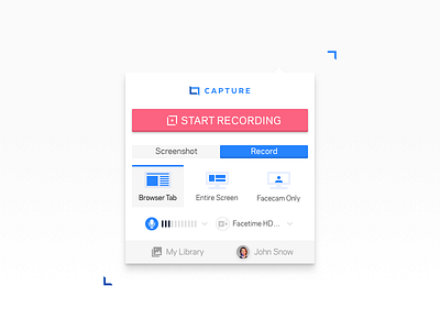 Capture UI Exploration color dialog interface recorder screenshot settings toggle tool ui user