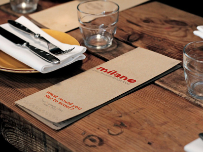 milano menu brand brand design brand identity branding colorful grey logo orange print