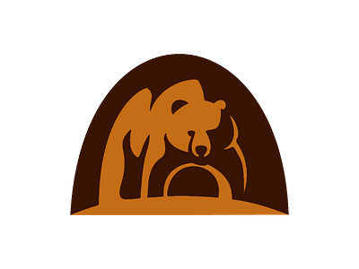 Bear bear logo creative illustration