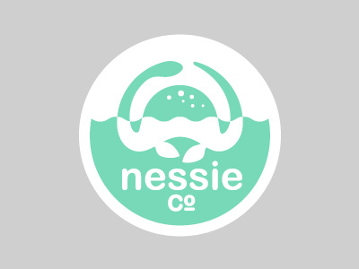 Nessie Co Logo D1 brand loch ness monster logo sea