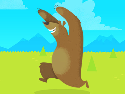 Joghog Bear Attack android bear cartoon concept fitness game illustration iphone race run