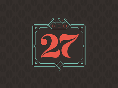 Red27 logo Concept bean brand coffee