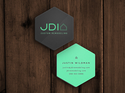 JDI Bizcard concept 1 branding business card hexagon