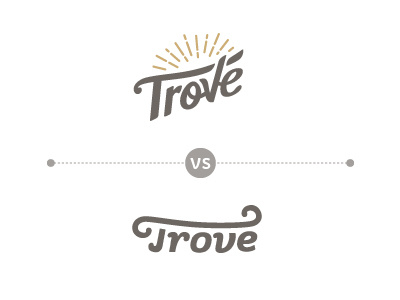 Trove logos: Help us decide branding comparison logo vs