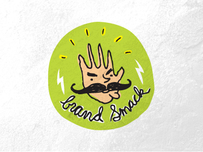 Brandsmack Rejected brand hand identity logo mark mustache smack