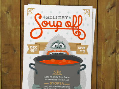 Holiday Soupoff bumble christmas holiday invite off party soup