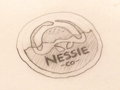Nessie Logo Doodle company lock ness monster logo nessie seal