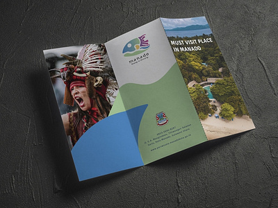 Manado City Tourism Trifold Brochure (Outside) brand brand identity branding branding and identity branding design brochure brochure design brochure layout brochure mockup design layout layout design promotion promotional promotional design tourism trifold brochure trifold brochure design