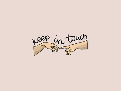 keep in touch art card design drawing drawingart illustration illustrator procreate procreate art sticker